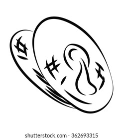Cymbals Hand Drawn Vector Icon