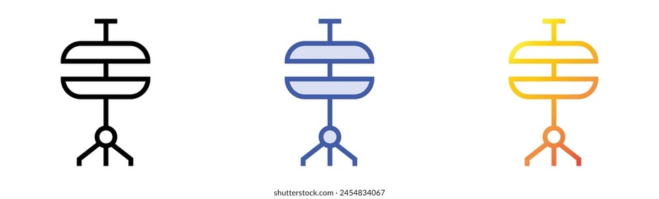 cymbals icon. Linear, Blue Fill and Gradient Style Design Isolated On White Background