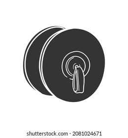 Cymbals Icon Silhouette Illustration. Music Instrument Vector Graphic Pictogram Symbol Clip Art. Doodle Sketch Black Sign.