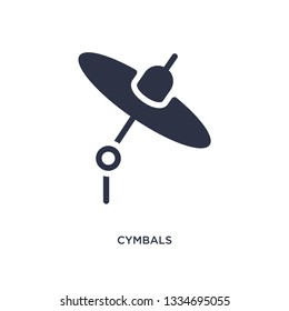 cymbals icon. Simple element illustration from music concept. cymbals editable symbol design on white background. Can be use for web and mobile.
