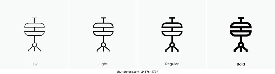 cymbals icon. Thin, Light Regular And Bold style design isolated on white background