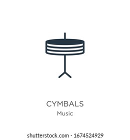 Cymbals icon vector. Trendy flat cymbals icon from music collection isolated on white background. Vector illustration can be used for web and mobile graphic design, logo, eps10