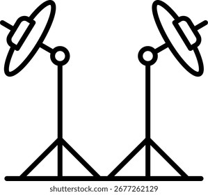 Design de ícone de vetor de linha de pratos