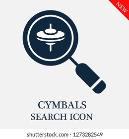Cymbals search icon. Editable Cymbals search icon for web or mobile.