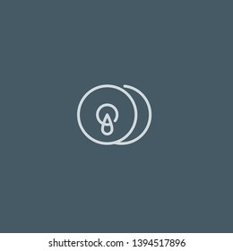 Cymbals vector icon. Cymbals concept stroke symbol design. Thin graphic elements vector illustration, outline pattern for your web site design, logo, UI. EPS 10.