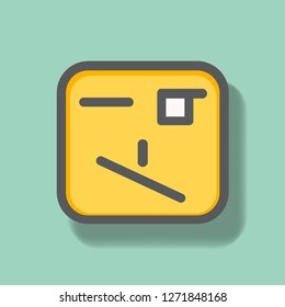 Cynical Face Icon. Face Icon Vector. For Multi Purpose