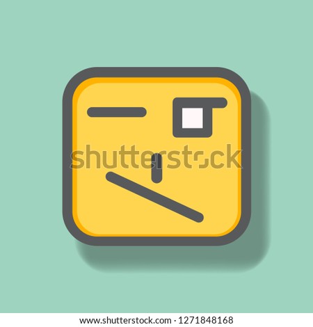 Cynical Face Icon. Face Icon Vector. For Multi Purpose