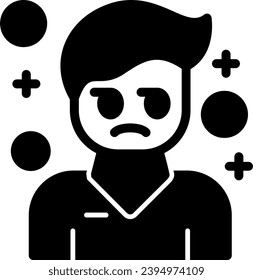 Cynicism Vector Solid Glyph Icon Design