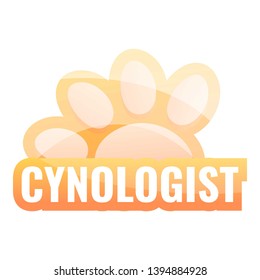 Cynologist logo. Cartoon of cynologist vector logo for web design isolated on white background