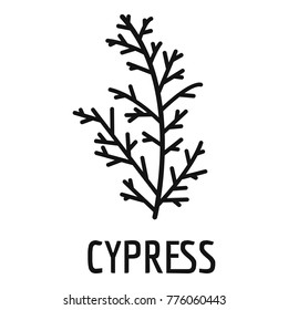 Cypress Leaf Icon. Simple Illustration Of Cypress Leaf Vector Icon For Web