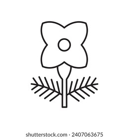 cypress liana line icon vector. clipart , flower , cypress vine isolated contour symbol black illustration 