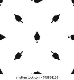 Cypress pattern repeat seamless in black color for any design. Vector geometric illustration