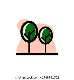Cypress Tree Conceptual Icon Vector Illustration Design eps10