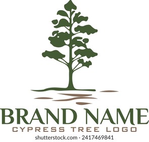Cypress tree Timber logo Design for download your company svg