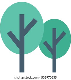 Cypress Trees Vector Icon