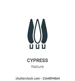 Cypress vector icon on white background. Flat vector cypress icon symbol sign from modern nature collection for mobile concept and web apps design. svg