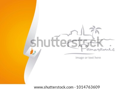 Cyprus abstract flag brochure cover poster wall mural background vector