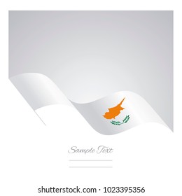 Cyprus abstract wave flag ribbon vector background