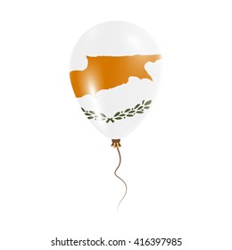 Cyprus balloon with flag. Bright Air Ballon in the Country National Colors. Country Flag Rubber Balloon. Vector Illustration.