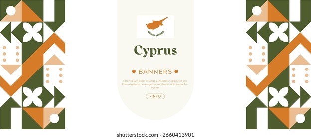 Cyprus Banners with Colorful patterns 