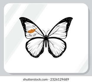 Cyprus Butterfly Flag Pride Icon
