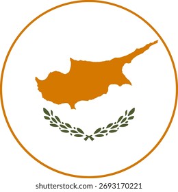 Bandera del círculo de Chipre, icono de la bandera de Chipre