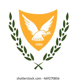 Cyprus Coat of arms vector illustration. National emblem of Cyprus.