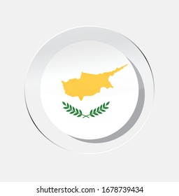 CYPRUS country flag circle icon with white background