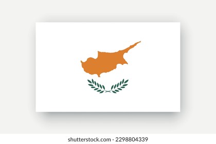 Chipre. Indicador detallado sobre el fondo blanco. Ilustración del vector