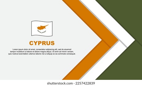 Cyprus Flag Abstract Background Design Template. Cyprus Independence Day Banner Cartoon Vector Illustration. Cyprus Cartoon