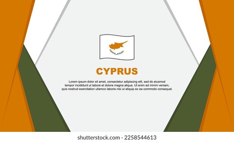 Cyprus Flag Abstract Background Design Template. Cyprus Independence Day Banner Cartoon Vector Illustration. Cyprus Background