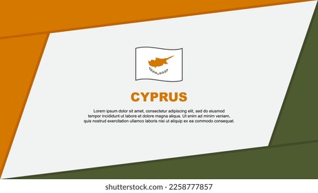 Vorlage für abstrakte Hintergrunddesigns der Flagge Zyperns. Cyprus Independence Day Banner Cartoon Vektorgrafik. Zypern-Banner