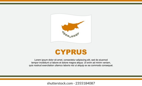 Cyprus Flag Abstract Background Design Template. Cyprus Independence Day Banner Social Media Vector Illustration. Cyprus Design