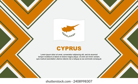 Plantilla de diseño de fondo de resumen de bandera de Chipre. Ilustración de vectores de papel tapiz del Día de la Independencia de Chipre. Vector de Chipre