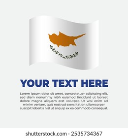 Cyprus Flag Banner Background Template