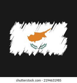 Cyprus Flag Brush. National Flag