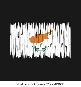 Cyprus Flag Brush. National Flag