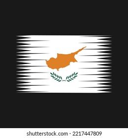 Cyprus Flag Brush Strokes Painted
