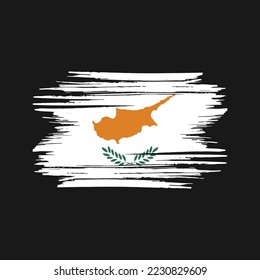 Cyprus Flag Brush Vector Illustration