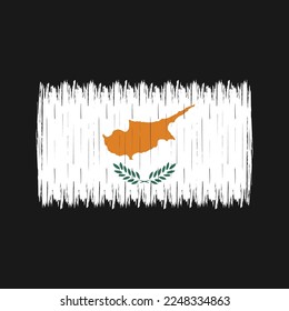 Cyprus Flag Brush Vector Illustration