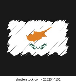 Cyprus Flag Brush Vector Illustration