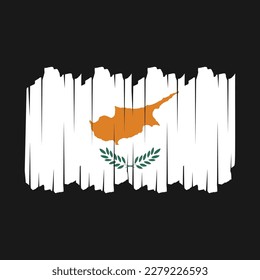 Cyprus Flag Brush Vector Illustration