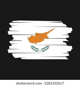 Cyprus Flag Brush Vector Illustration