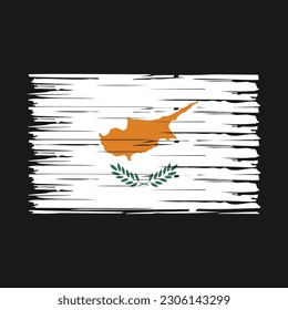 Cyprus Flag Brush Vector Illustration