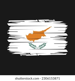 Cyprus Flag Brush Vector Illustration