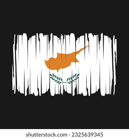 Cyprus Flag Brush Vector Illustration