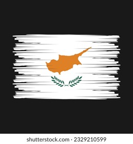 Cyprus Flag Brush Vector Illustration