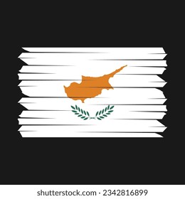 Cyprus Flag Brush Vector Illustration
