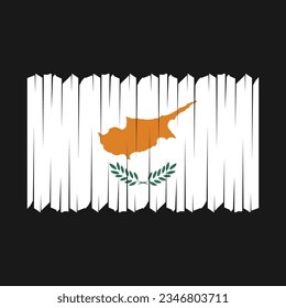 Ilustración del vector de pincel de la bandera de Chipre