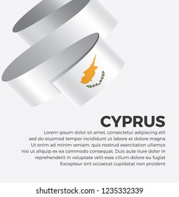 Cyprus flag for decorative. Vector background